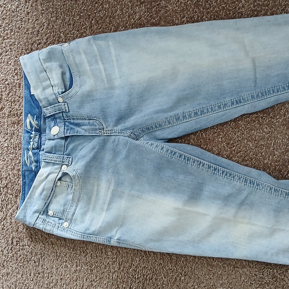 Seven7 Rocker Slim Light Wash Jeans Size 6 - Picture 2 of 16